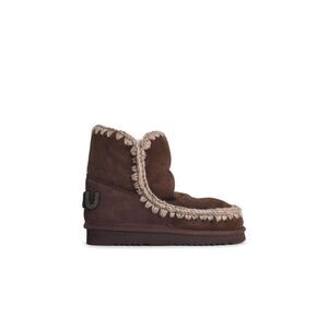 Mou 'Eskimo 18 Glitter Logo' Suede And Brown Pepper Ankle Boots Women